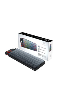 REDRAGON - Redragon K617GGB-RGB-MP Fizz Grey 60% Rapid Trigger Magnetic RGB Gaming Keyboard - grey