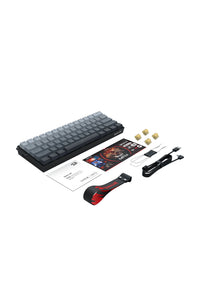 REDRAGON - Redragon K617GGB-RGB-MP Fizz Grey 60% Rapid Trigger Magnetic RGB Gaming Keyboard - grey