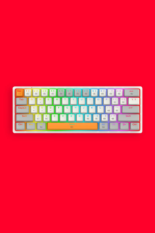 REDRAGON - K642WGO-RGB Akali 61Key KB - white