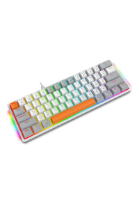 REDRAGON - Redragon K642WGO-RGB Akali White 60% Wired Hot-Swappable Mechanical Gaming Keyboard - white