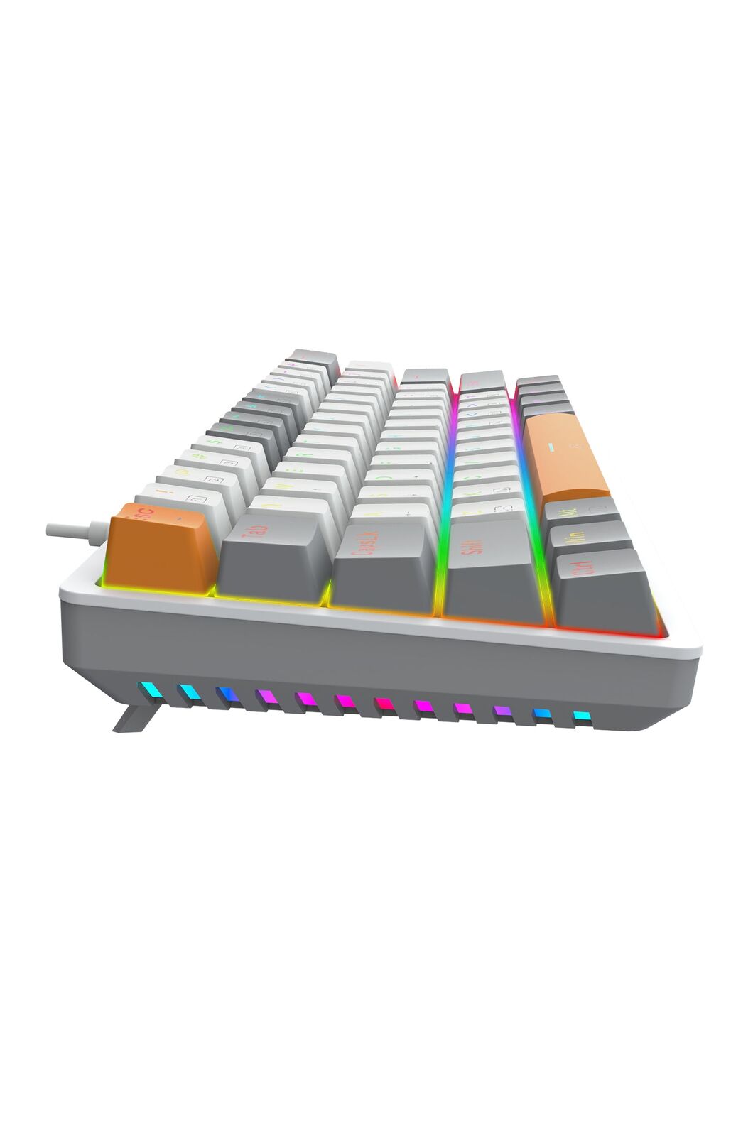 REDRAGON - Redragon K642WGO-RGB Akali White 60% Wired Hot-Swappable Mechanical Gaming Keyboard - white
