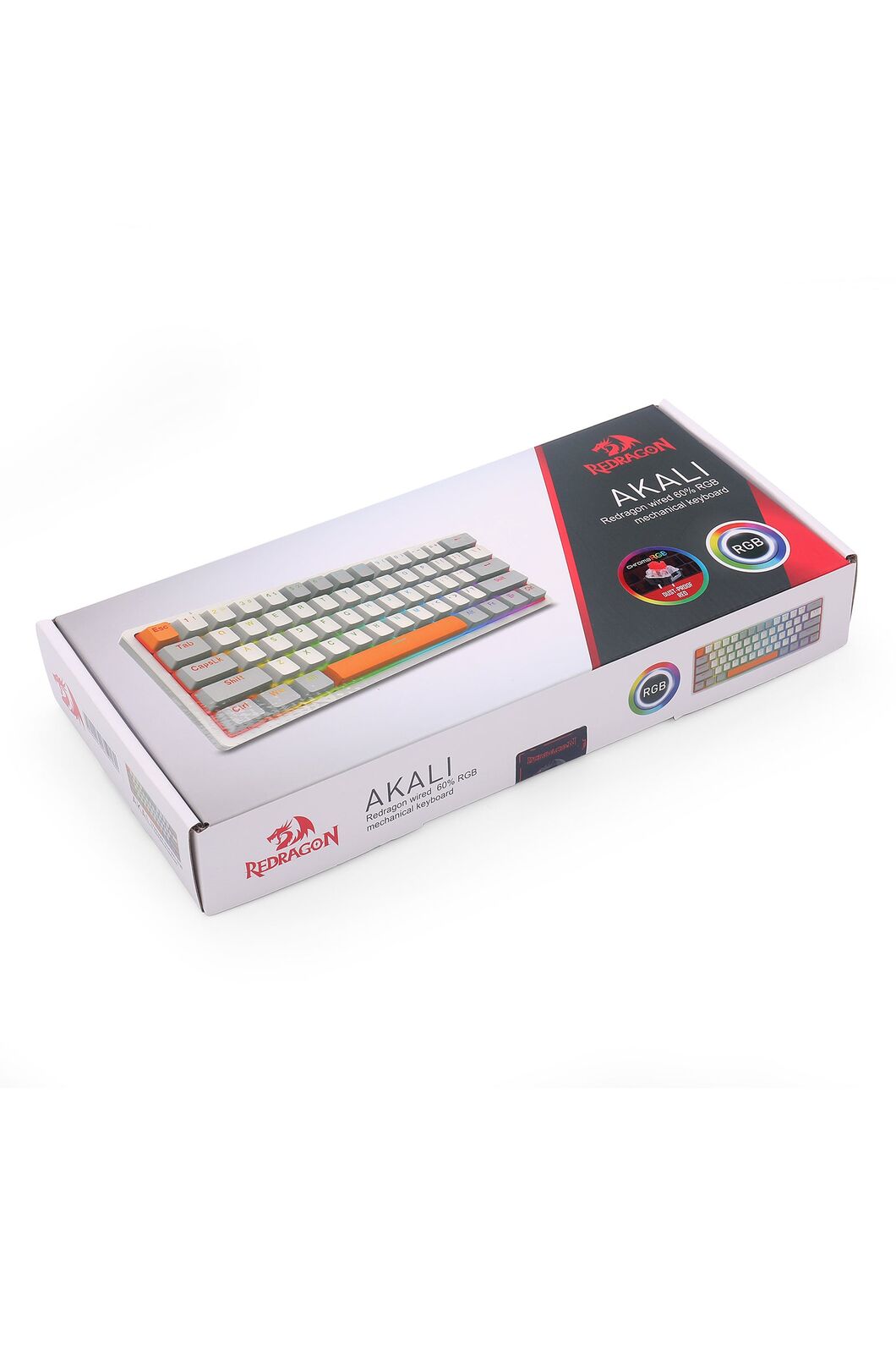 REDRAGON - Redragon K642WGO-RGB Akali White 60% Wired Hot-Swappable Mechanical Gaming Keyboard - white