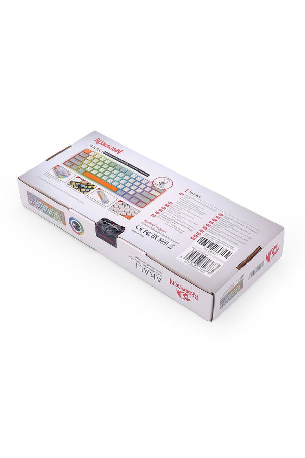 REDRAGON - Redragon K642WGO-RGB Akali White 60% Wired Hot-Swappable Mechanical Gaming Keyboard - white