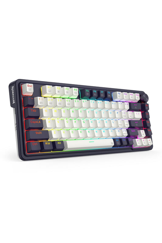 REDRAGON - Redragon K673WB-RGB Pro Black 75% Gasket Mechanical Keyboard - black