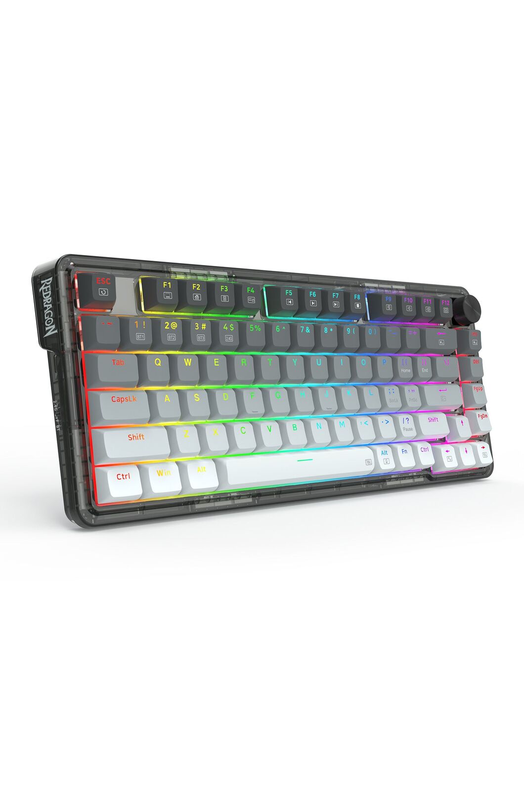 REDRAGON - Redragon K673GG RGB Pro Grey 75% Gasket Wireless Mechanical Keyboard - grey