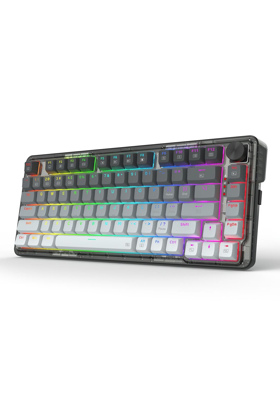 REDRAGON - Redragon K673GG RGB Pro Grey 75% Gasket Wireless Mechanical Keyboard - grey