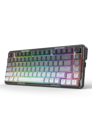 REDRAGON - Redragon K673GG RGB Pro Grey 75% Gasket Wireless Mechanical Keyboard - grey