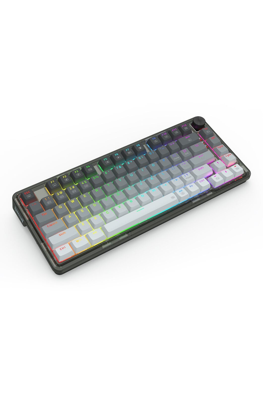 REDRAGON - Redragon K673GG RGB Pro Grey 75% Gasket Wireless Mechanical Keyboard - grey