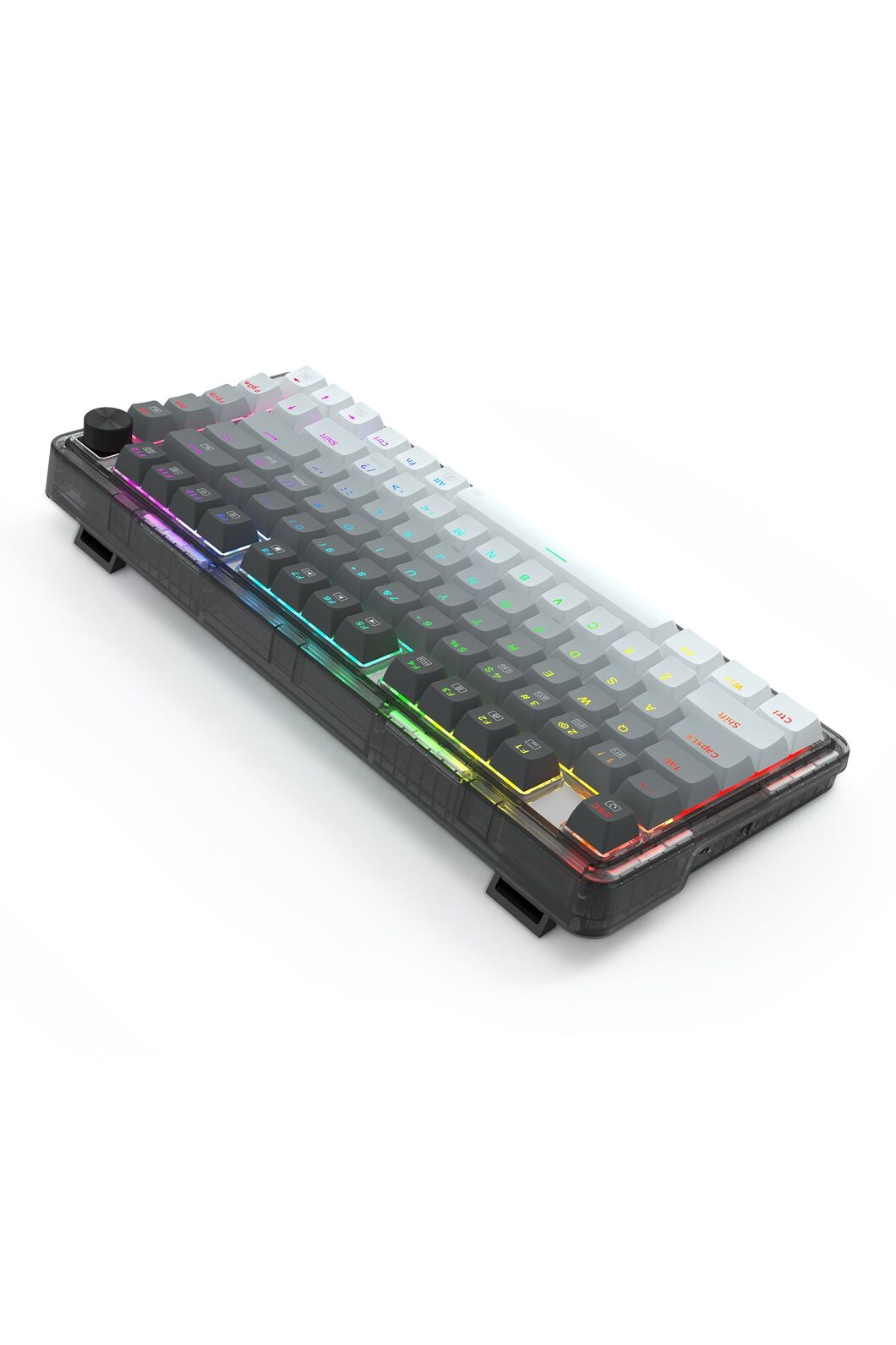 REDRAGON - Redragon K673GG RGB Pro Grey 75% Gasket Wireless Mechanical Keyboard - grey