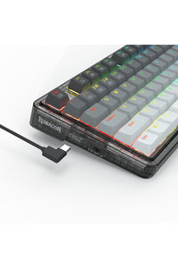 REDRAGON - Redragon K673GG RGB Pro Grey 75% Gasket Wireless Mechanical Keyboard - grey