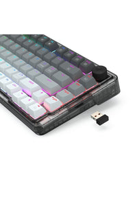 REDRAGON - Redragon K673GG RGB Pro Grey 75% Gasket Wireless Mechanical Keyboard - grey