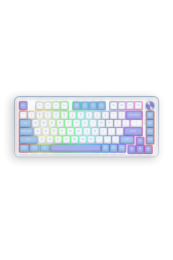 REDRAGON - Redragon K681WBP RGB Pro Cyrus Purple 75% Gasket Wireless Mechanical Keyboard - purple