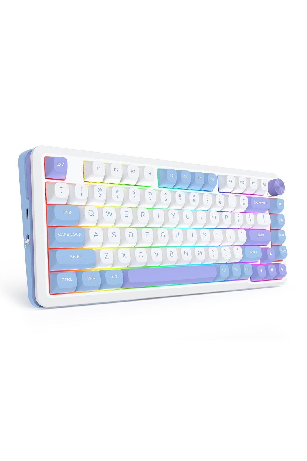 REDRAGON - Redragon K681WBP RGB Pro Cyrus Purple 75% Gasket Wireless Mechanical Keyboard - purple