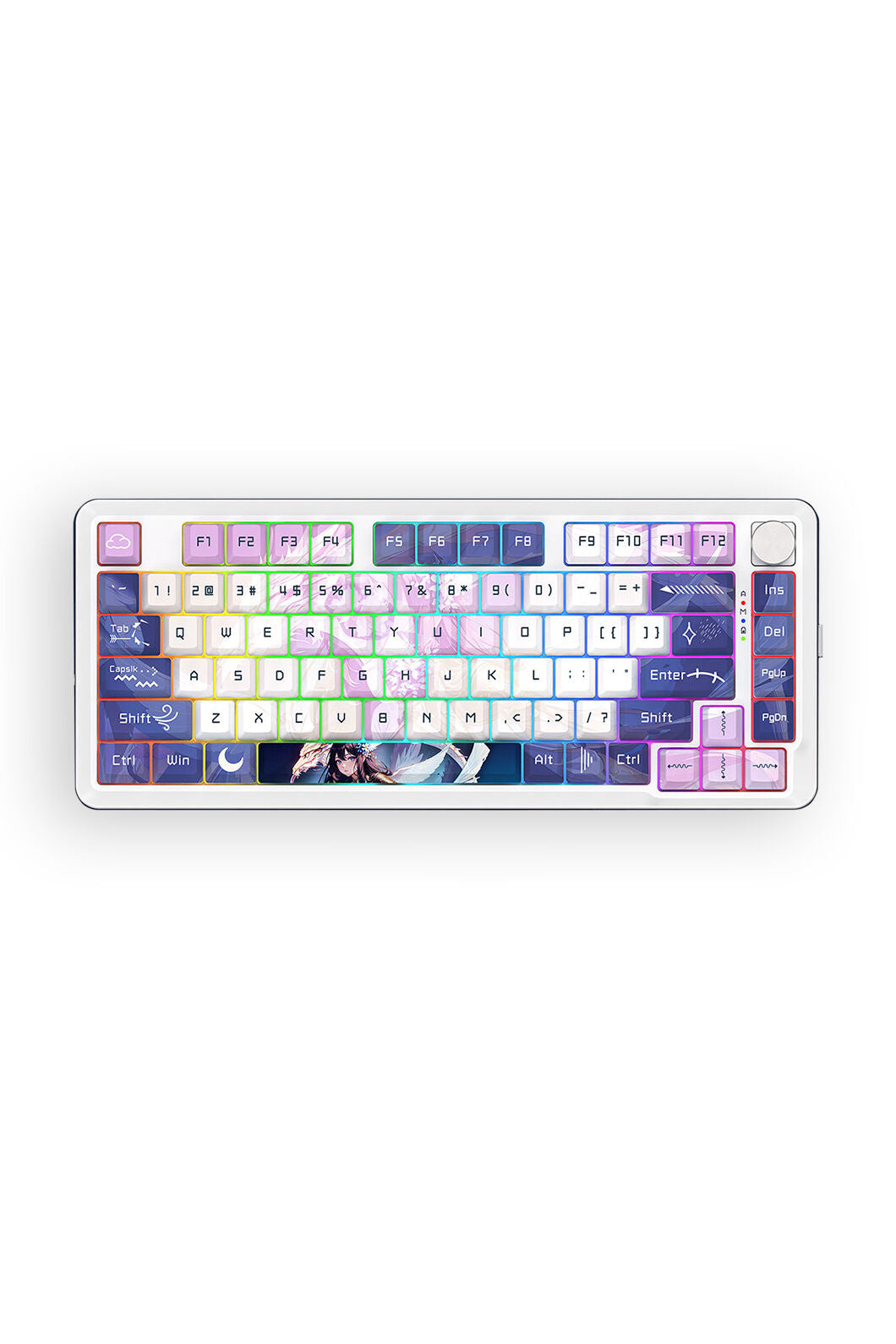 REDRAGON - Redragon K681AGC RGB Pro Cyrus Deep Purple 75% Gasket Wireless Mechanical Keyboard - deep-purple