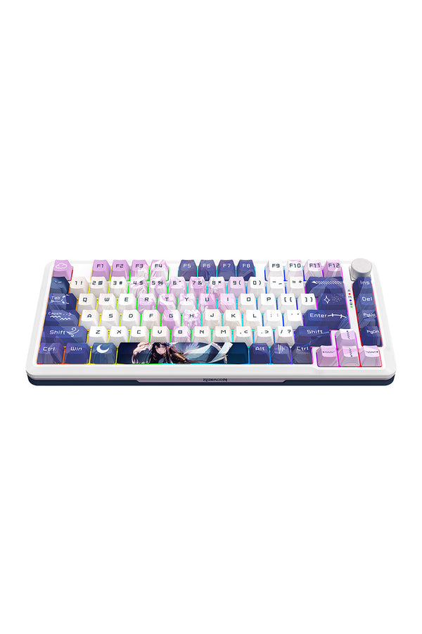 REDRAGON - Redragon K681AGC RGB Pro Cyrus Deep Purple 75% Gasket Wireless Mechanical Keyboard - deep-purple