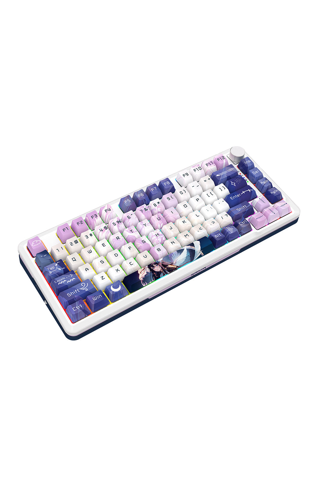 REDRAGON - Redragon K681AGC RGB Pro Cyrus Deep Purple 75% Gasket Wireless Mechanical Keyboard - deep-purple