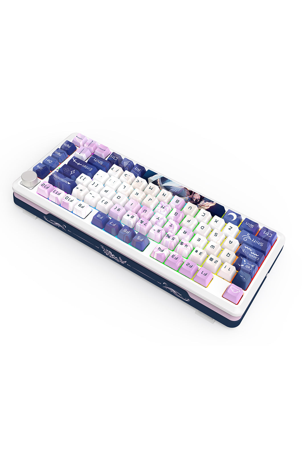 REDRAGON - Redragon K681AGC RGB Pro Cyrus Deep Purple 75% Gasket Wireless Mechanical Keyboard - deep-purple