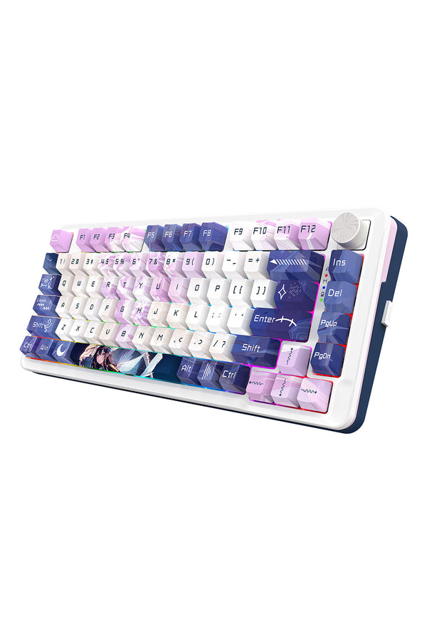 REDRAGON - Redragon K681AGC RGB Pro Cyrus Deep Purple 75% Gasket Wireless Mechanical Keyboard - deep-purple
