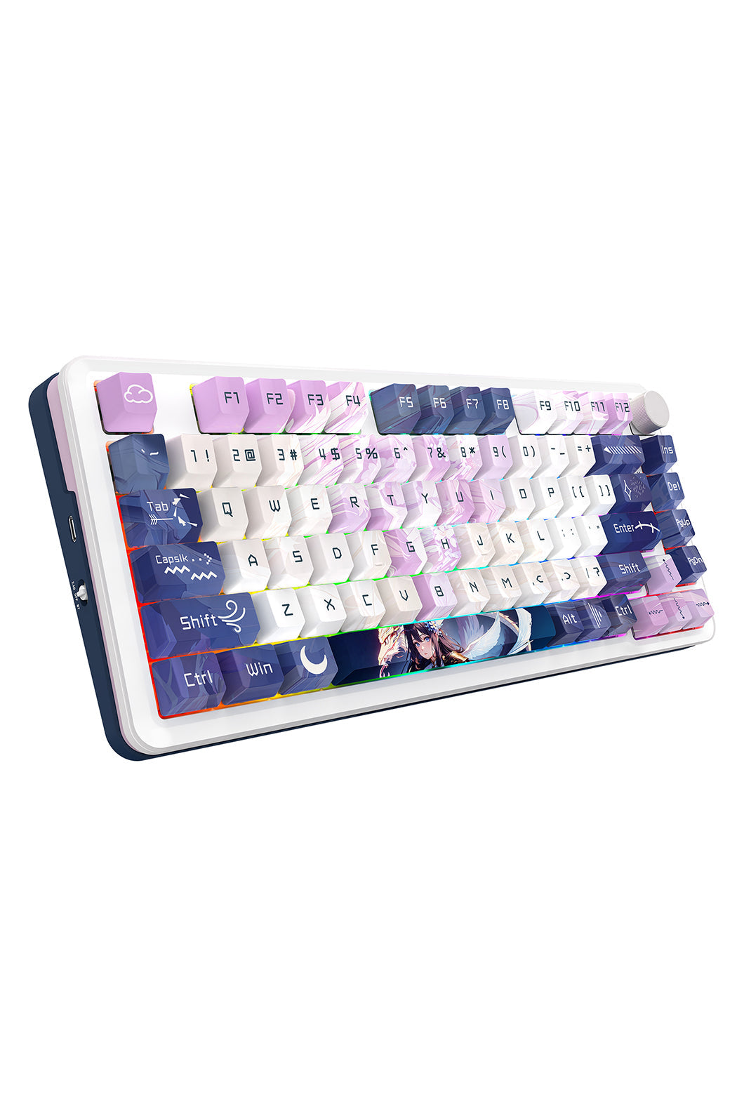 REDRAGON - Redragon K681AGC RGB Pro Cyrus Deep Purple 75% Gasket Wireless Mechanical Keyboard - deep-purple