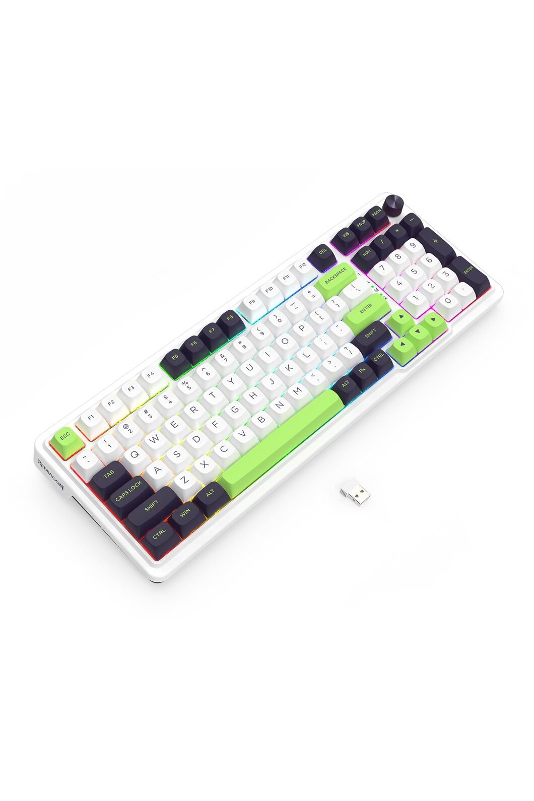 REDRAGON - K686WGB-RGB-MAX EISA 98+1 KB - green