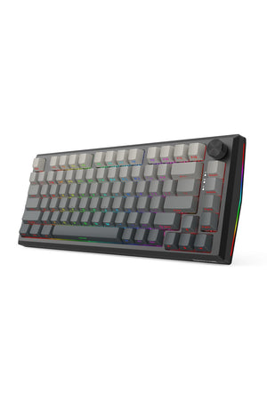 REDRAGON - Redragon K687GG RGB Pro Freyja Grey Aluminum Gasket Mechanical Keyboard - grey