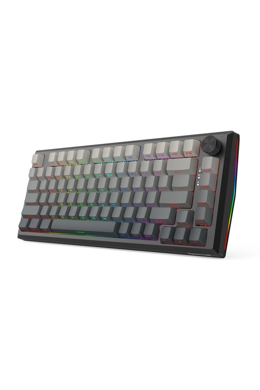 REDRAGON - Redragon K687GG RGB Pro Freyja Grey Aluminum Gasket Mechanical Keyboard - grey