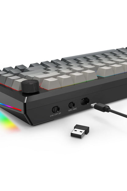 REDRAGON - K687GG-RGB-PRO Freyja Alum KB - grey