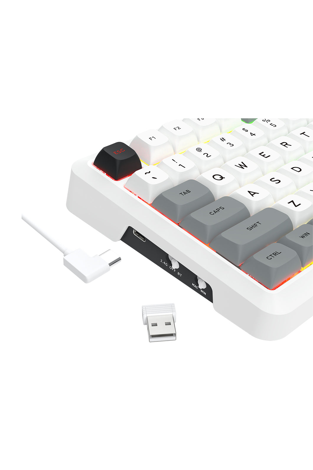 REDRAGON - K689WGL-RGB-PRO BragiGaskey KB - white