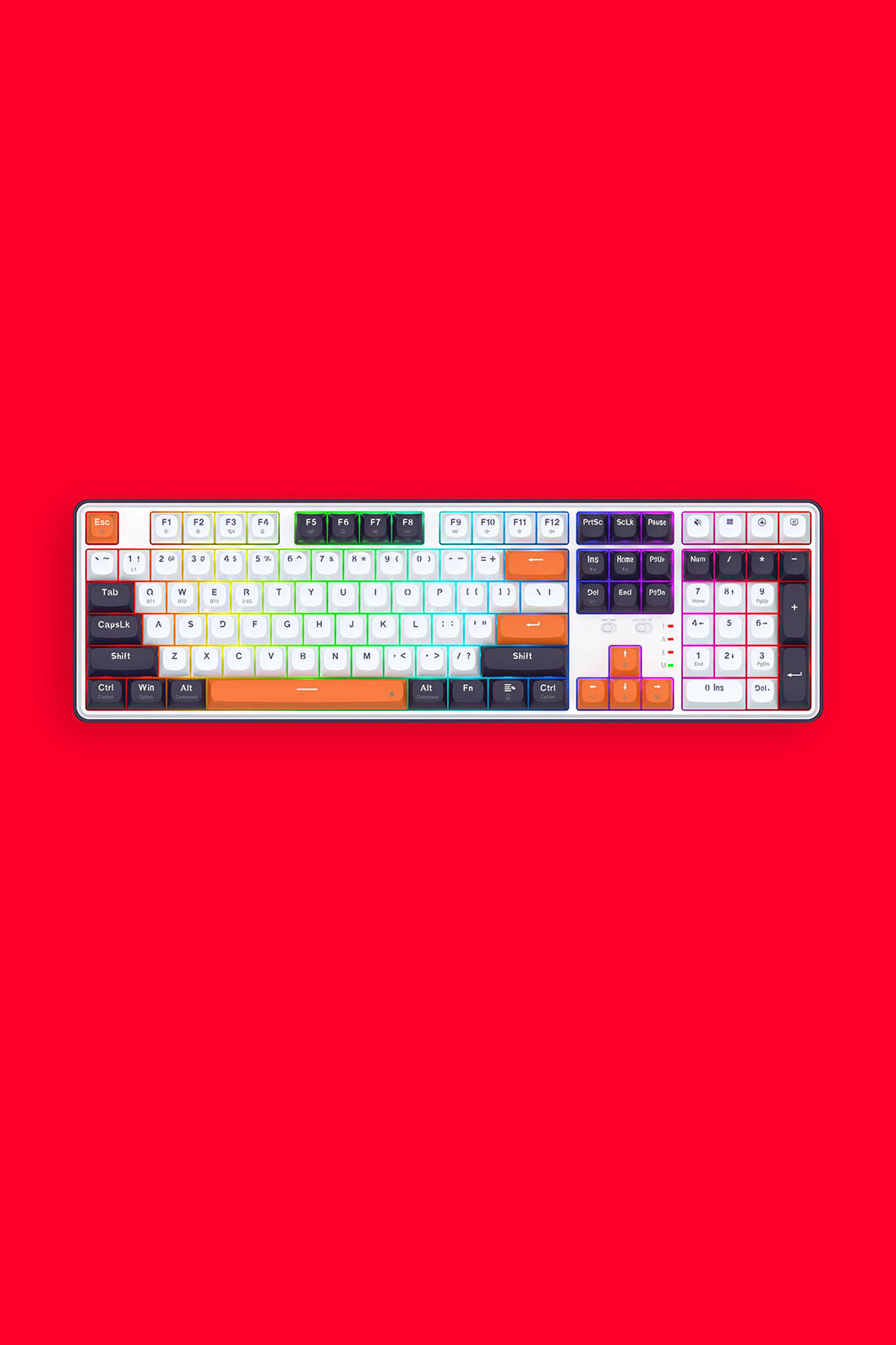 REDRAGON - K689WBO-RGB-PRO Wyvern 108K KB - white