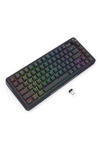 REDRAGON - Redragon K708RGB-Pro Fleact Black 75% LCD Mechanical Keyboard - black
