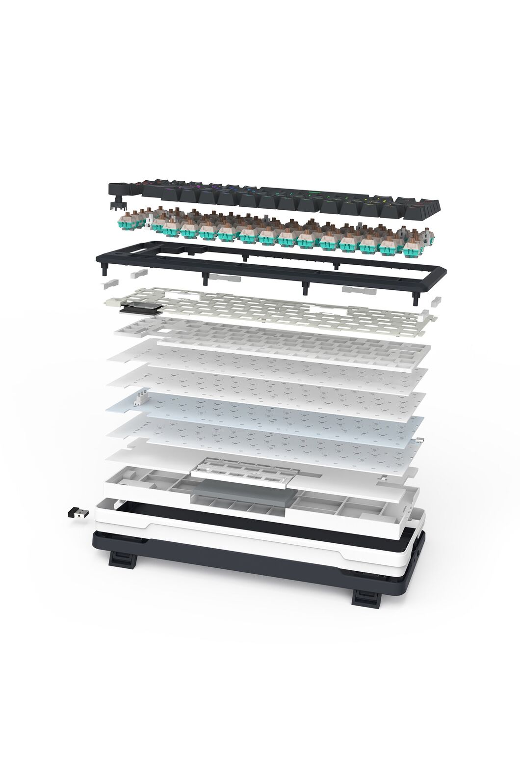 REDRAGON - Redragon K708RGB-Pro Fleact Black 75% LCD Mechanical Keyboard - black