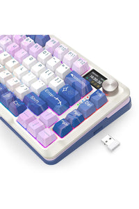 REDRAGON - Redragon K708AK-RGB Pro Fleact Purple 75% LCD Mechanical Keyboard - purple