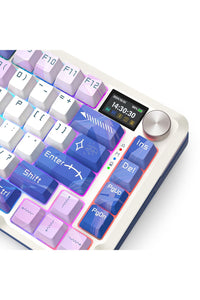 REDRAGON - Redragon K708AK-RGB Pro Fleact Purple 75% LCD Mechanical Keyboard - purple