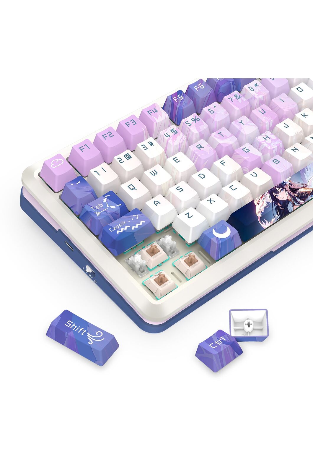 Redragon K708AK-RGB Pro Fleact Purple 75% LCD Mechanical Keyboard
