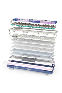 REDRAGON - Redragon K708AK-RGB Pro Fleact Purple 75% LCD Mechanical Keyboard - purple