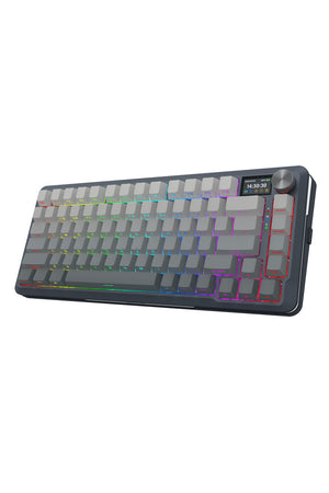 REDRAGON - Redragon K708GG RGB Pro Fleact Charcoal 75% LCD Gasket Wireless Mechanical Keyboard - charcoal