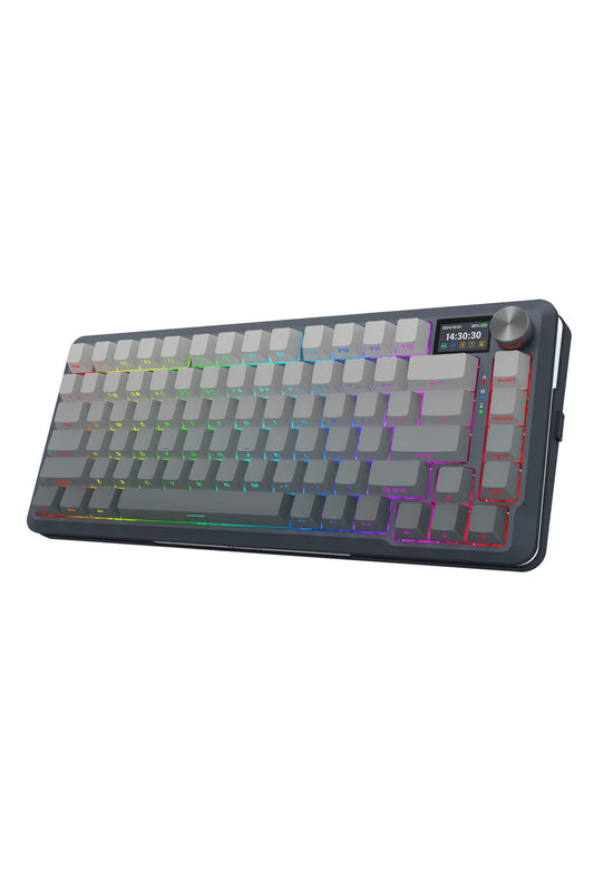 REDRAGON - Redragon K708GG RGB Pro Fleact Charcoal 75% LCD Gasket Wireless Mechanical Keyboard - charcoal