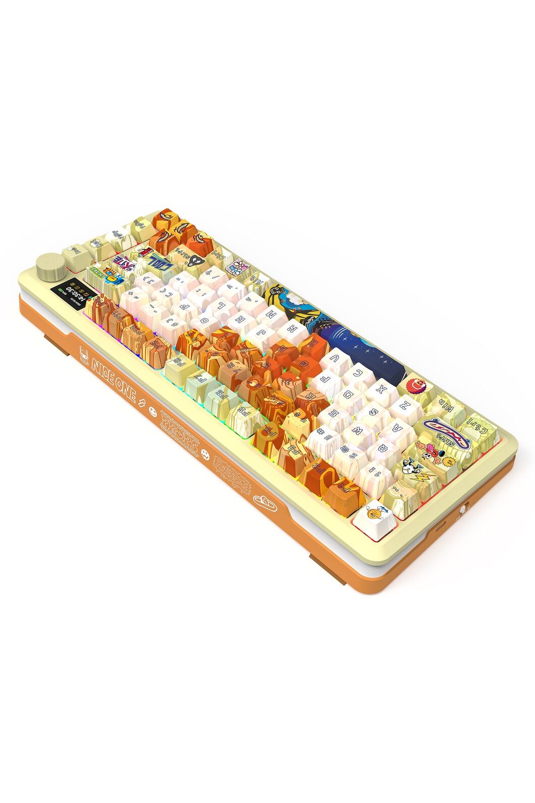 REDRAGON - K708GF-RGB-PRO Fleact 75% KB - yellow