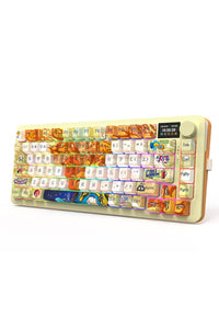 REDRAGON - Redragon K708GF RGB Pro Fleact Yellow 75% LCD Gasket Wireless Mechanical Keyboard - yellow