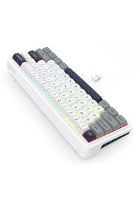 REDRAGON - Redragon K730WGP RGB Pro Draconic V2 Grey 60% Gasket Wireless Mechanical Keyboard - grey