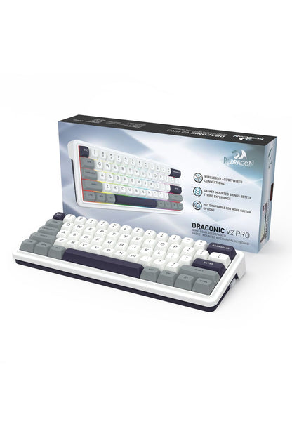 REDRAGON - K730WGP-RGB-PRO Draconic V2 KB - grey