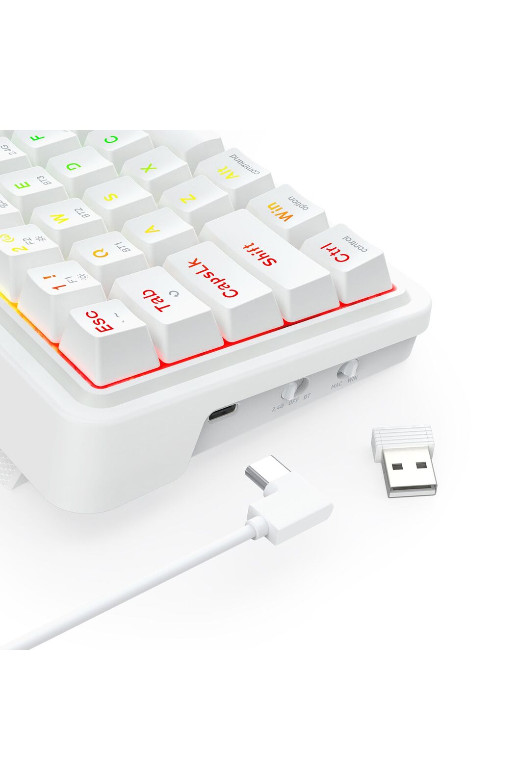 REDRAGON - K730W-RGB-PRO Draconic V2 KB - white