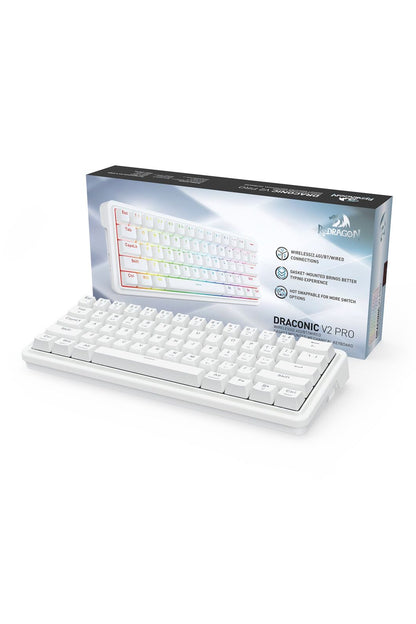 REDRAGON - K730W-RGB-PRO Draconic V2 KB - white