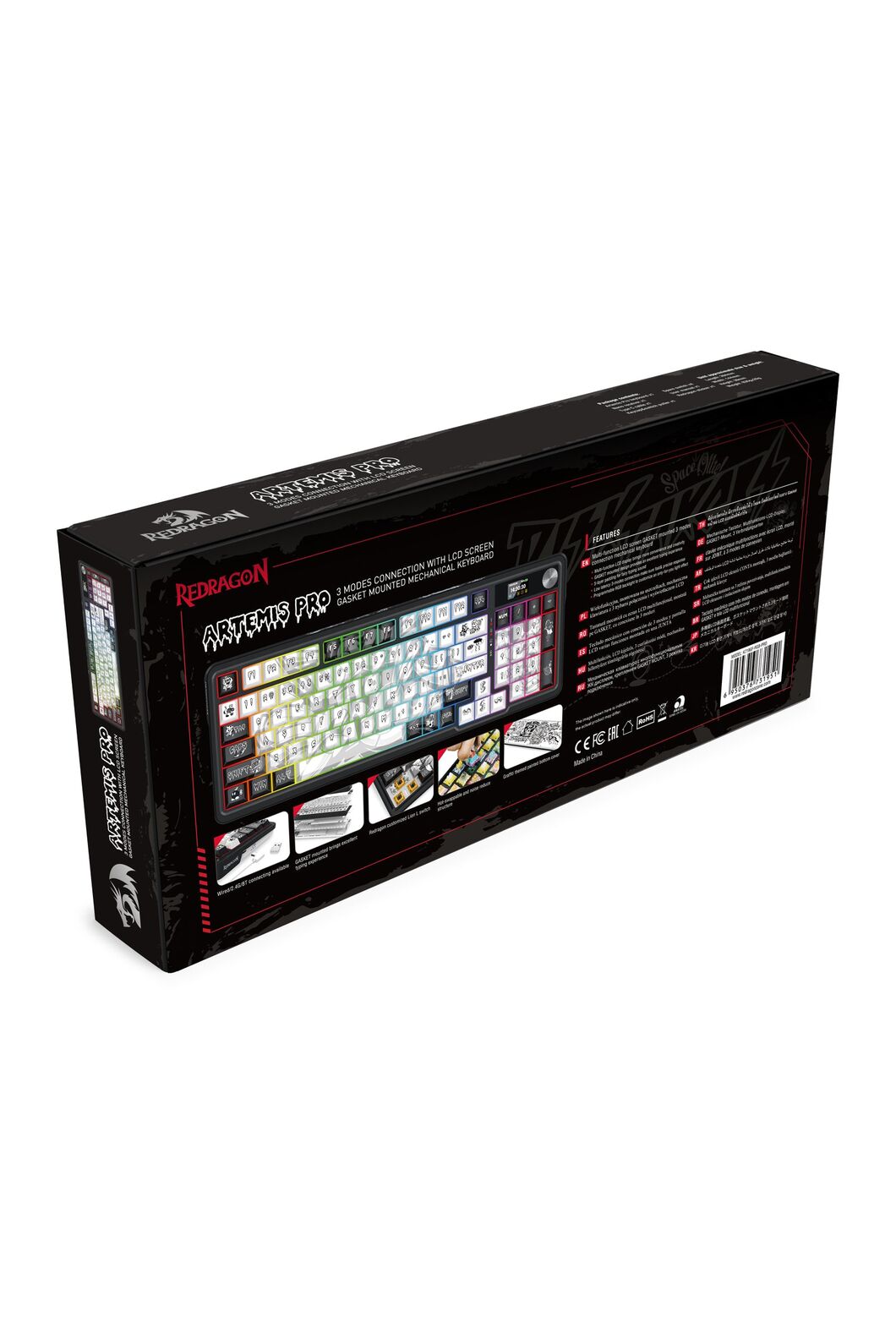 REDRAGON - K719GF-RGB-PRO Artemis Pro KB - grey