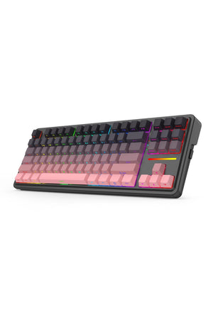 REDRAGON - Redragon K728SP RGB Pro Antonium Pro Pink TKL Gasket Wireless Mechanical Keyboard - pink