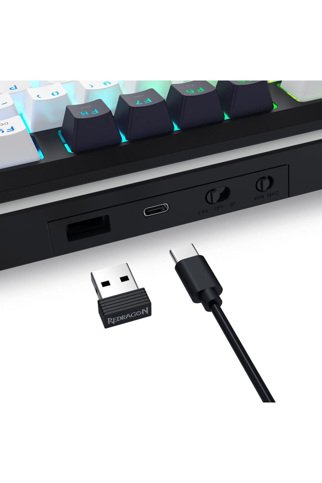 REDRAGON - K746WB-RGB-PRO WildslashLCD KB - black