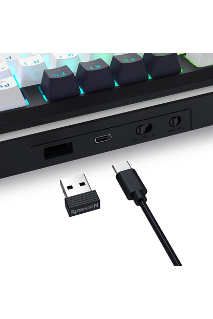 REDRAGON - K746WB-RGB-PRO WildslashLCD KB - black