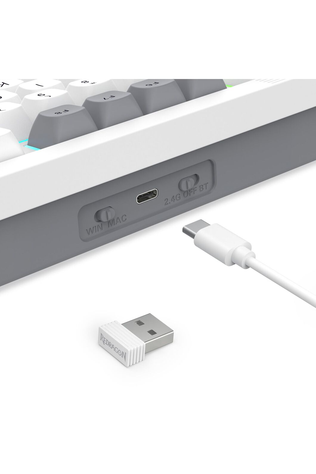 REDRAGON - K729WGB-RGB-PRO OTIM ProTKL KB - white