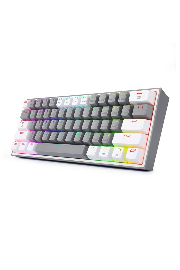REDRAGON - Redragon K616-RGB Fizz Grey 65% Tri-Mode Wireless Mechanical Gaming Keyboard - grey