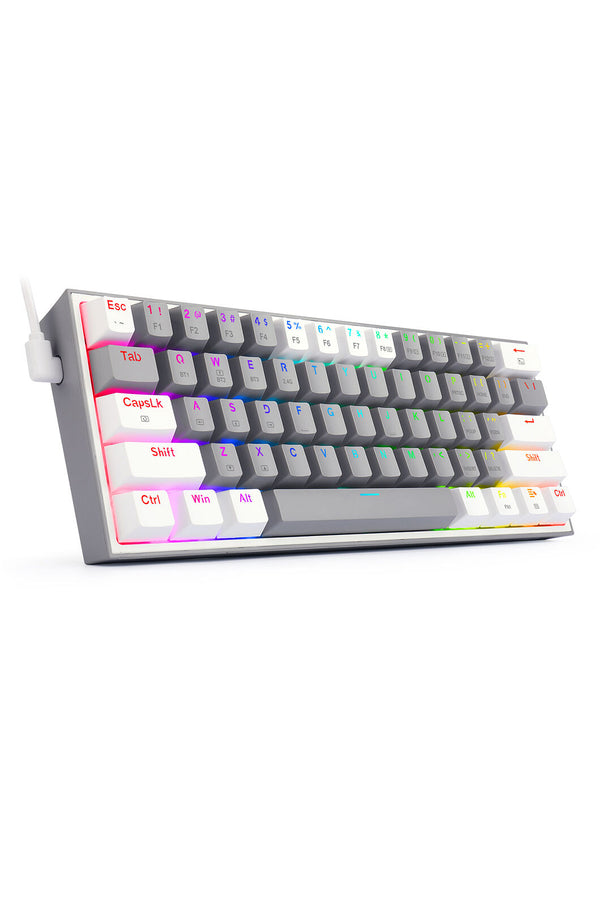 REDRAGON - Redragon K616-RGB Fizz Grey 65% Tri-Mode Wireless Mechanical Gaming Keyboard - grey